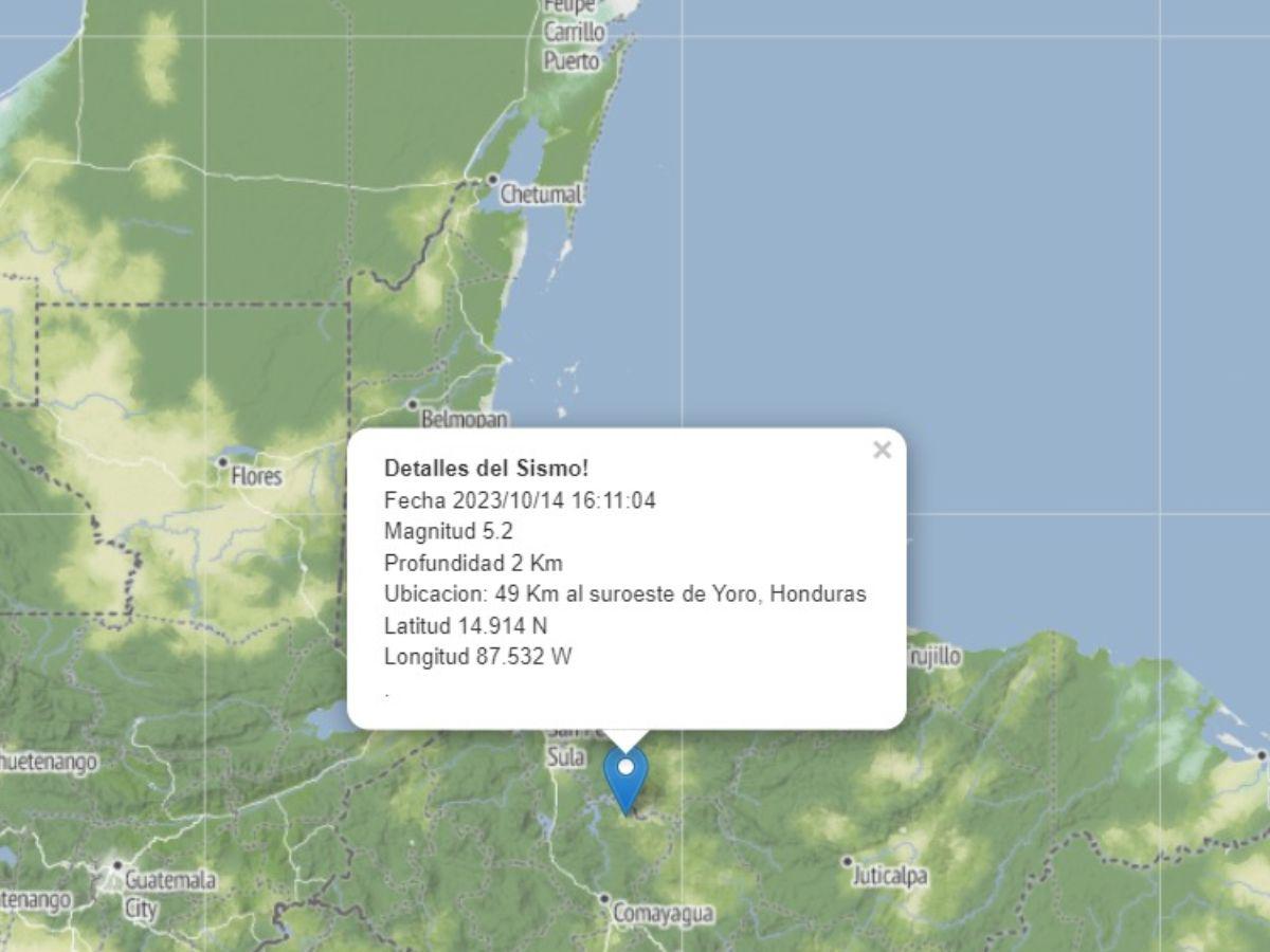 Temblor fue de 5 grados y su epicentro Minas de Oro