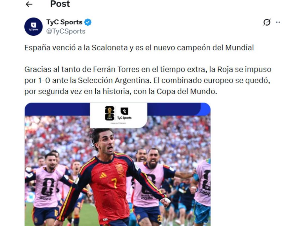 España celebra, maldición de Messi y lo señalan, lo que dicen en Argentina tras perder la final