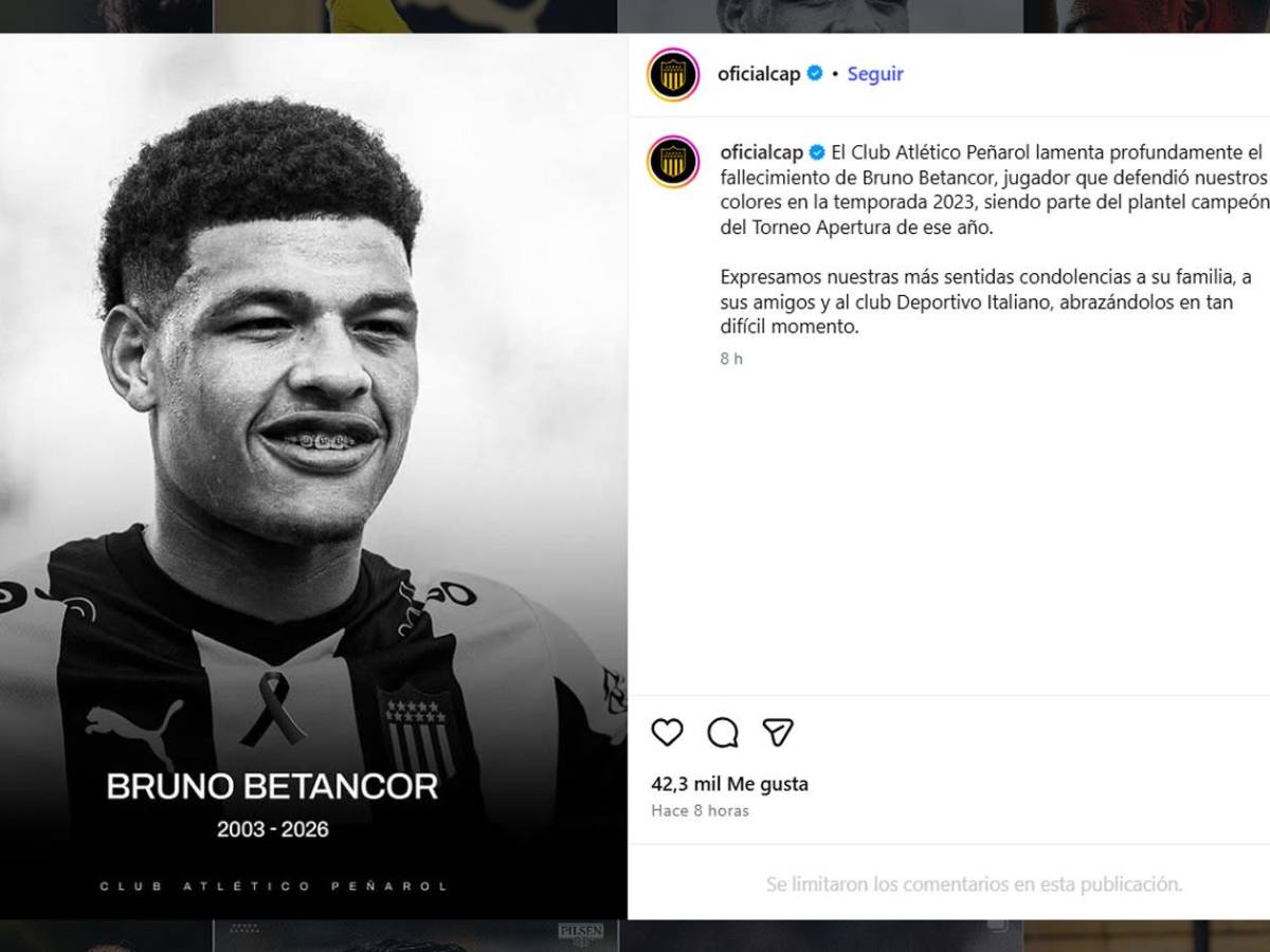 Tragedia: Muere el futbolista Bruno Betancor y revelan el motivo del fallecimiento