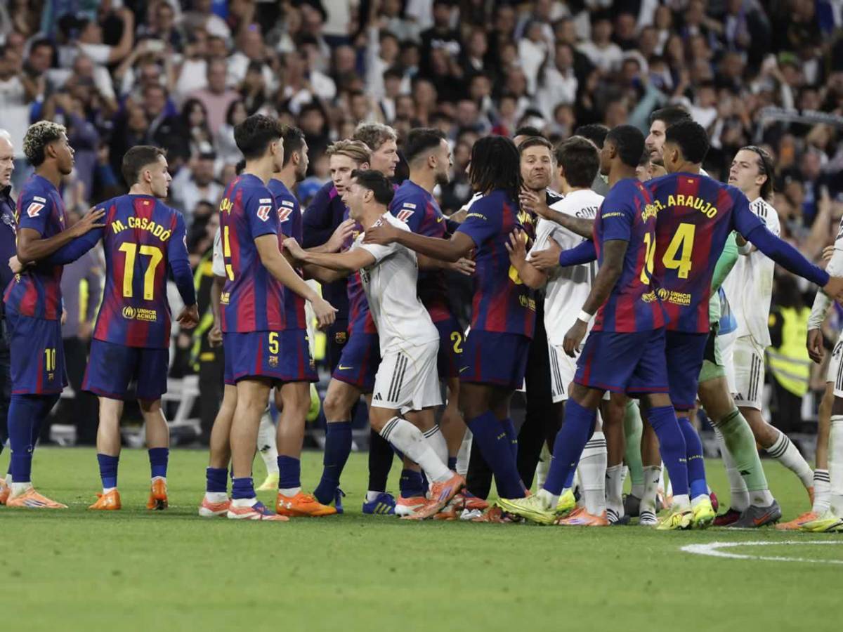 Real Madrid festeja, bronca, Lamine invita a pelear a Courtois y Vinicius hace arder al Barcelona