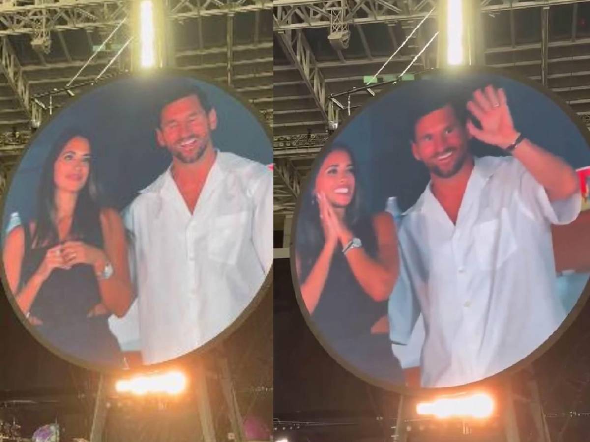 Messi y Antonela en concierto de Coldplay: Así fueron sorprendidos por la 'kiss cam'