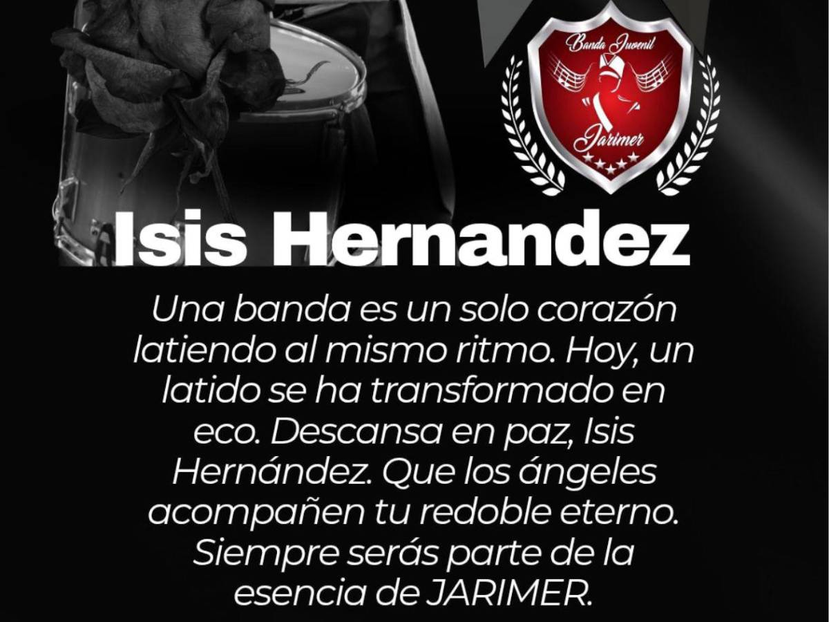 Nos falta una voz: Consternación por muerte de integrante de banda de guerra en Tegucigalpa