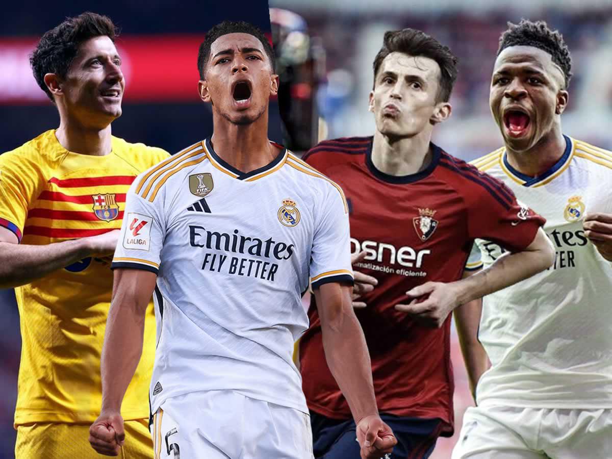 Tabla goleadores Liga Española: Lewandowski y Vinicius se acercan a Bellingham