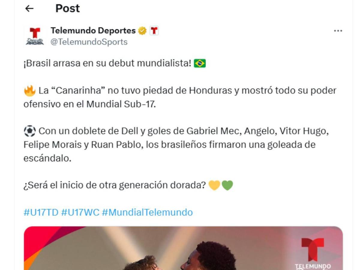 Honduras Mundial Sub-17: Indignación, señalan al culpable, espectador de lujo y mensaje de FIFA