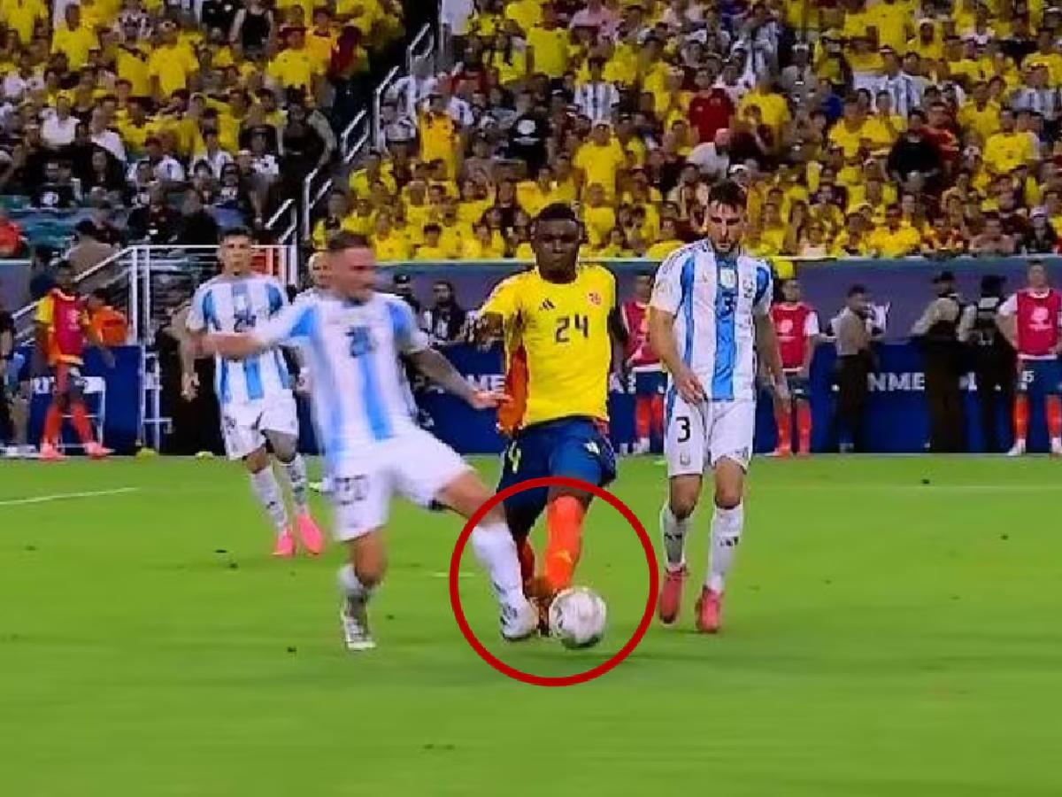 Polémica en la final: el penal que no le pitaron a Colombia ante Argentina