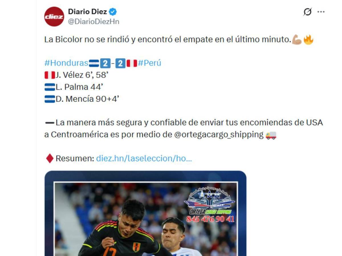 Ilusión en Honduras, sorpresa en Perú y señalan a futbolista tras el amistoso