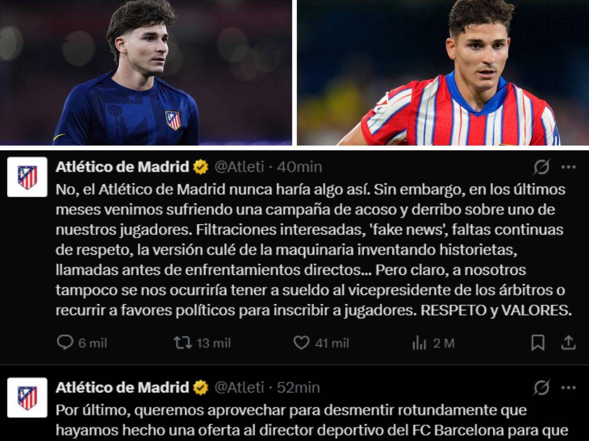 Atlético se harta y es letal: la burla al Barcelona por fichaje de Julián Álvarez