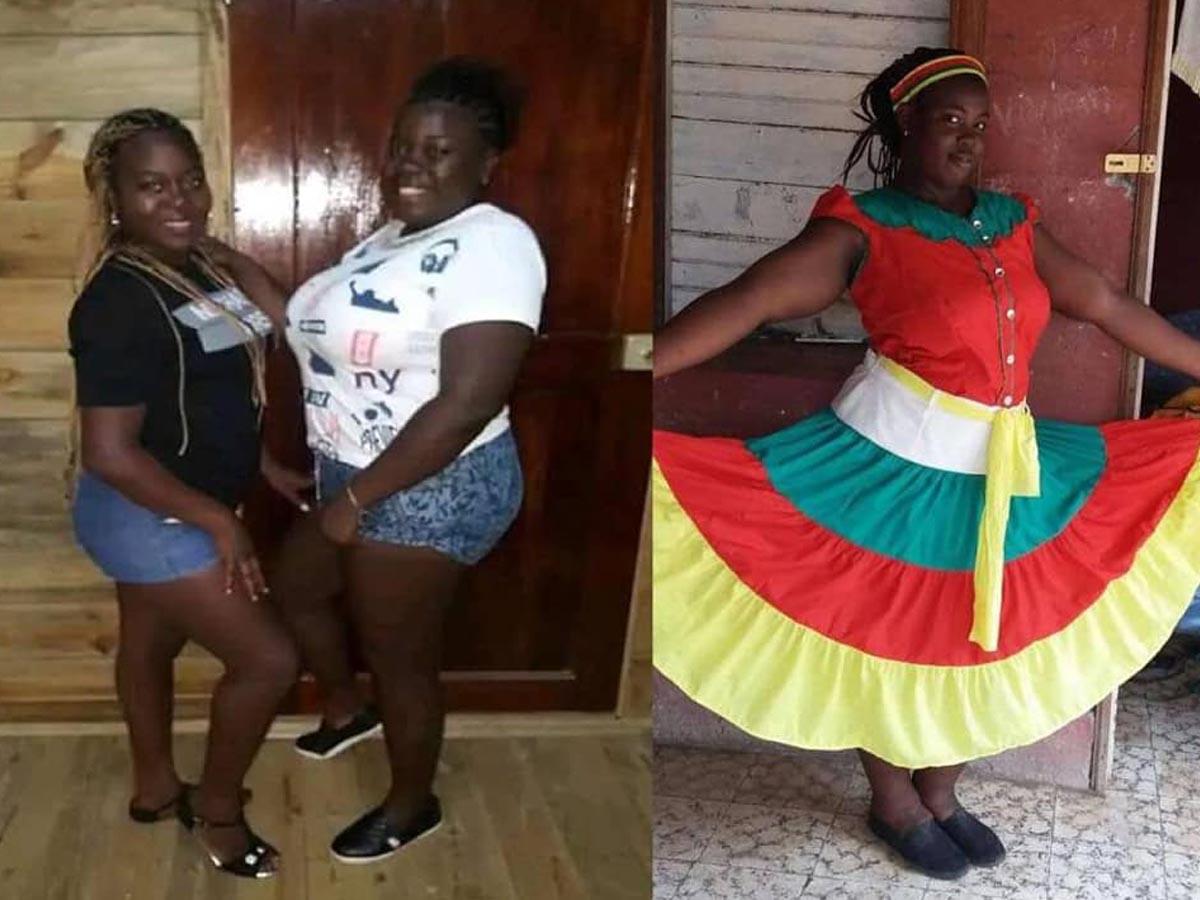 Cristy Espinoza, Janaira Castillo y su prima Ana Castillo.