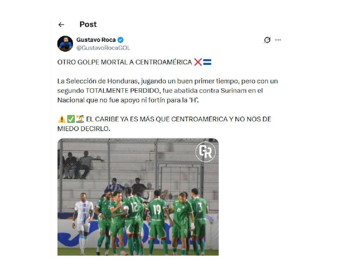 Enfado, señalan a dos y una preocupación tras penosa derrota de Honduras ante Surinam