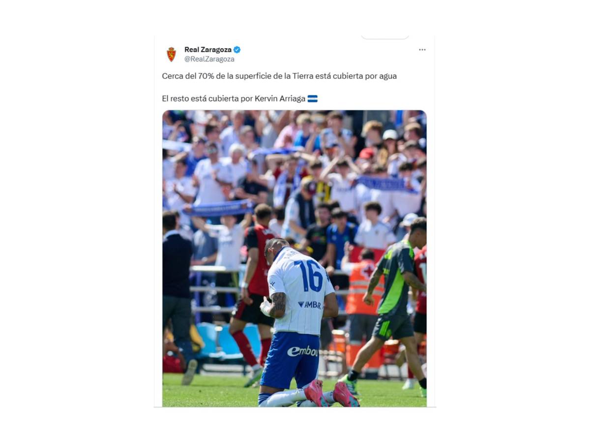 Marca llena de elogios a Kervin Arriaga en Real Zaragoza: Fue una pesadilla