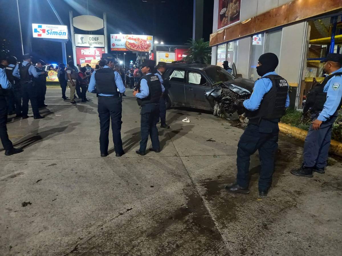 De película: la persecución que terminó en violento choque en San Pedro Sula