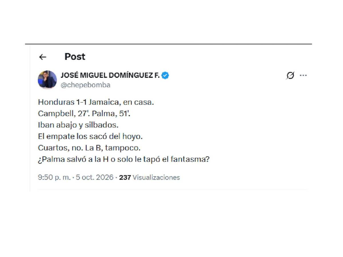 Señalan al culpable y decepción por Honduras: “Aprovecharon regalo del árbitro”