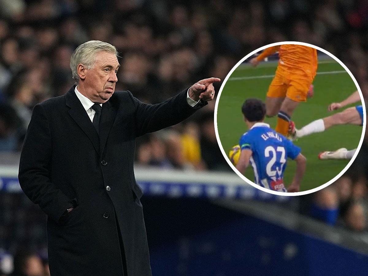 El enfado de Ancelotti por la patada a Mbappé y se queja del arbitraje: “Es inexplicable”