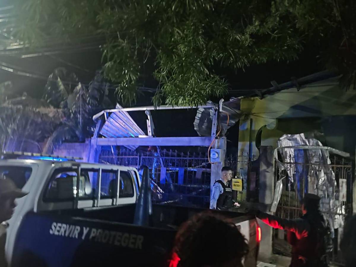 Tragedia en Chamelecón: Las  imágenes de la explosión de pólvora que dejó un muerto y dos heridos