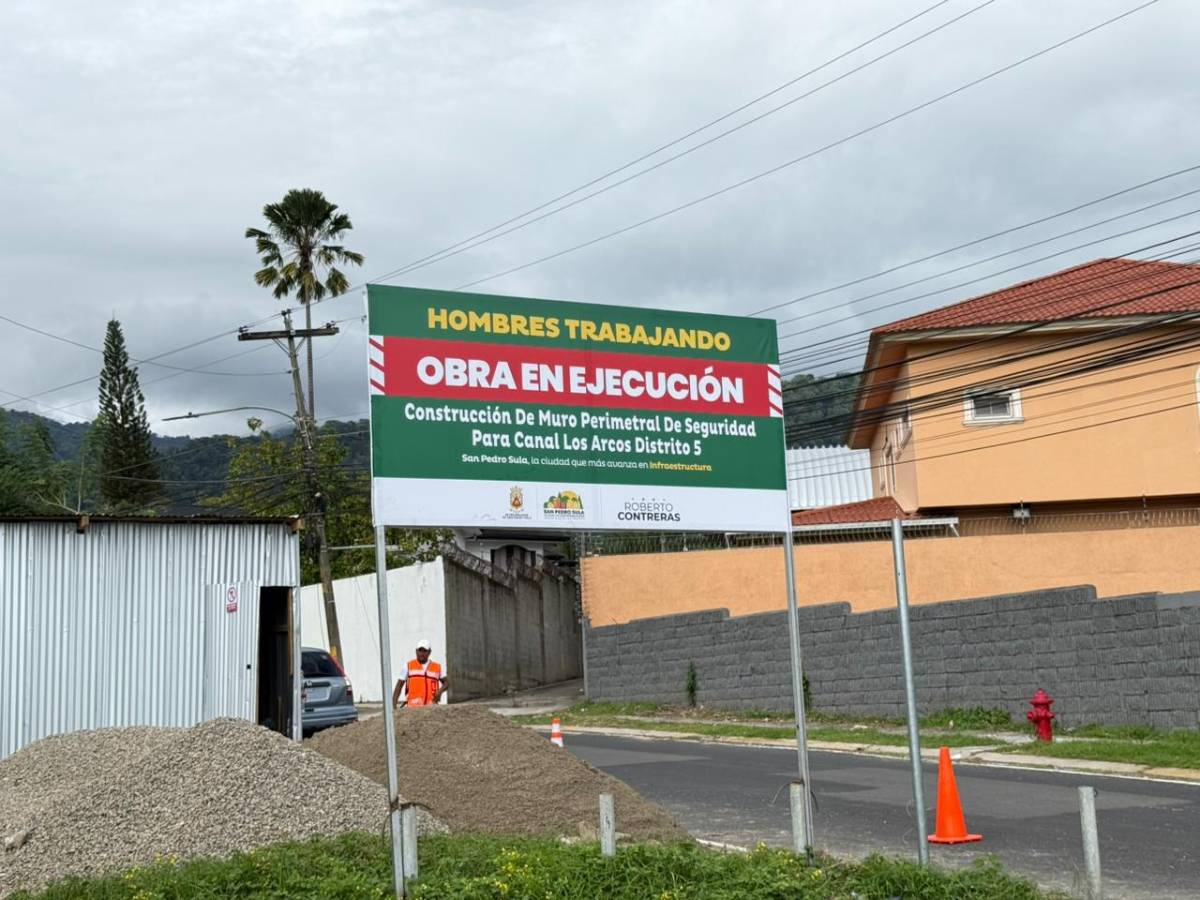 Para evitar otra tragedia: construyen muro perimetral en canal Los Arcos de SPS