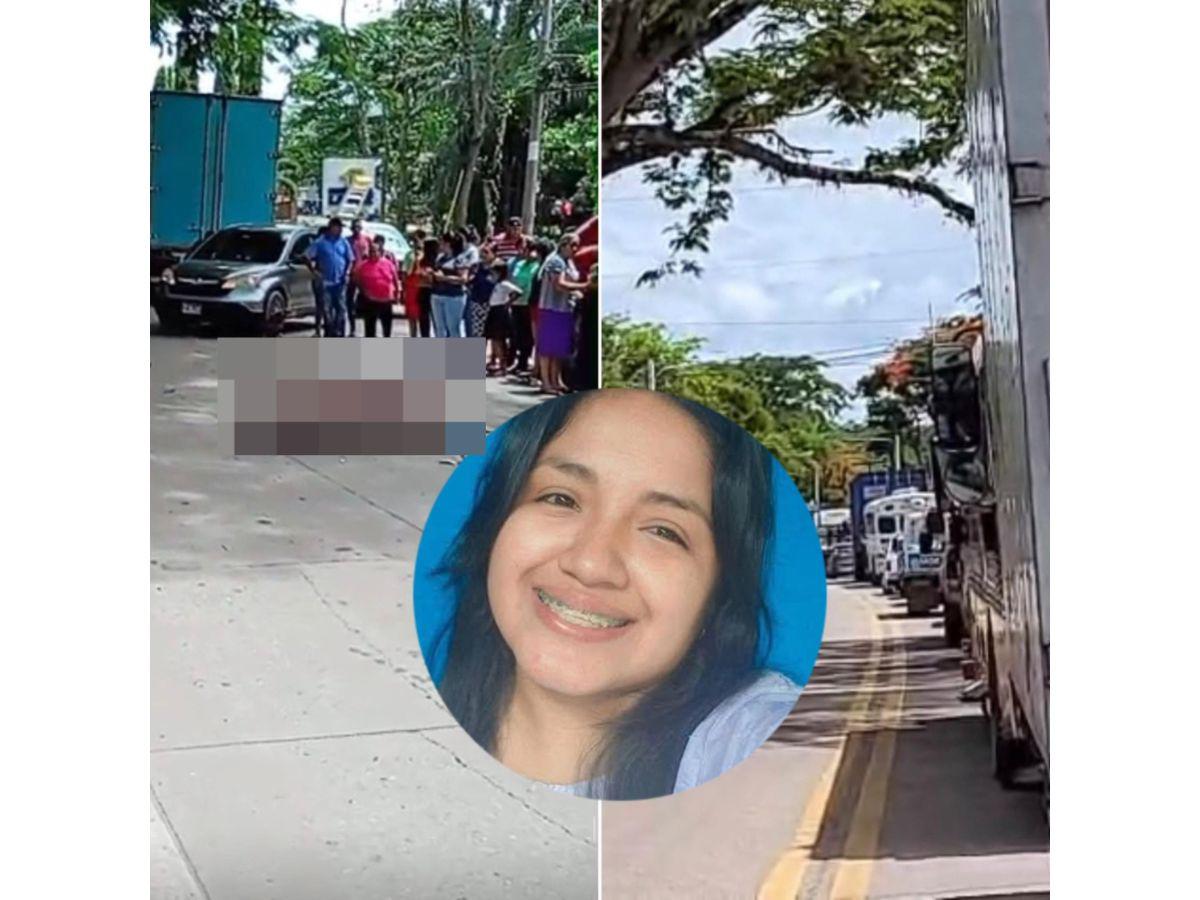Keyssy regresaba de la escuela con su hijo y murió tras choque con rastra en Juticalpa