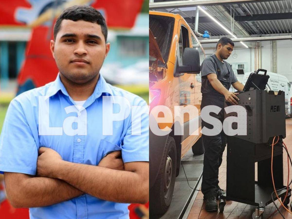 Brillante hondureño fue a hacer su práctica a Mercedes-Benz en Alemania y quedó contratado