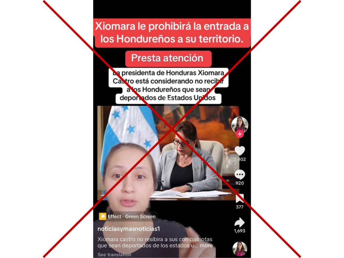 Captura de pantalla hecha a una publicación de TikTok el 22 de enero de 2025.