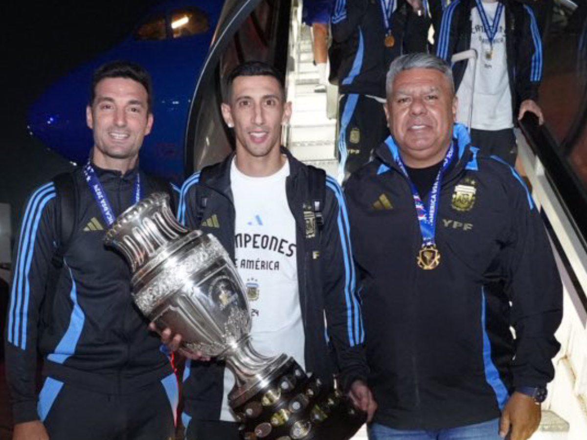 Selección Argentina retornó a su país con el título de Copa América, ¿Qué pasó con Messi?