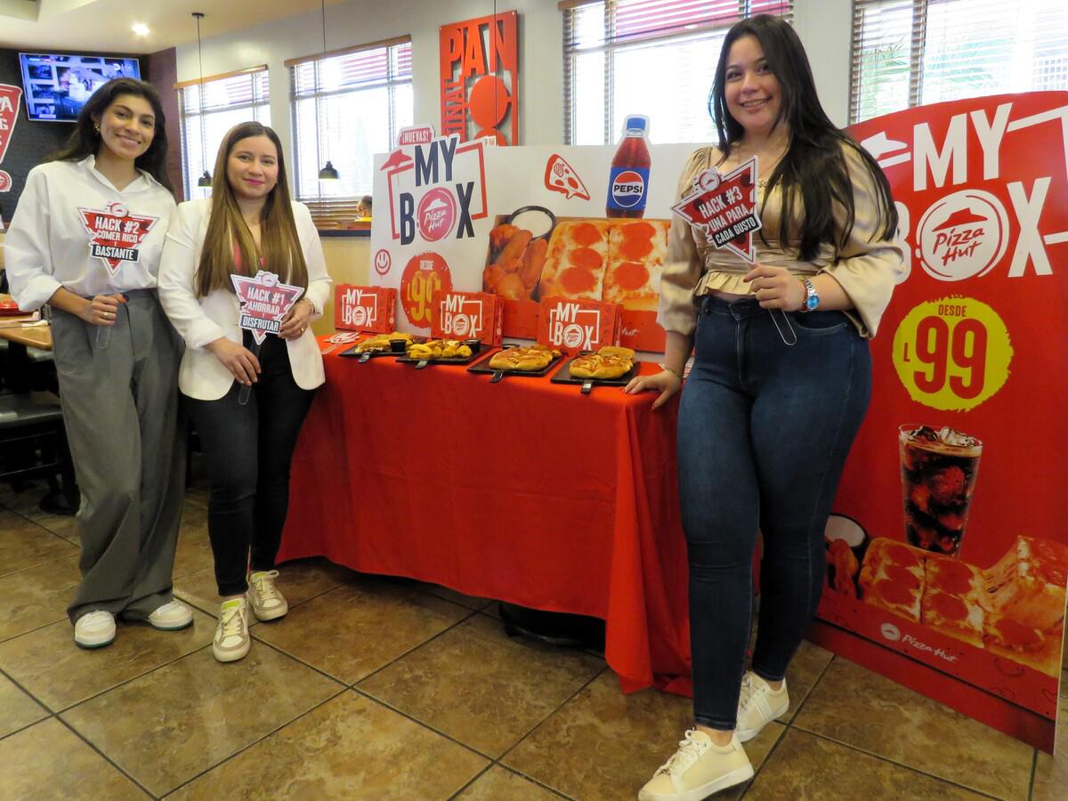 Ejecutivas de mercadeo de Pizza Hut presentaron las nuevas My Box.