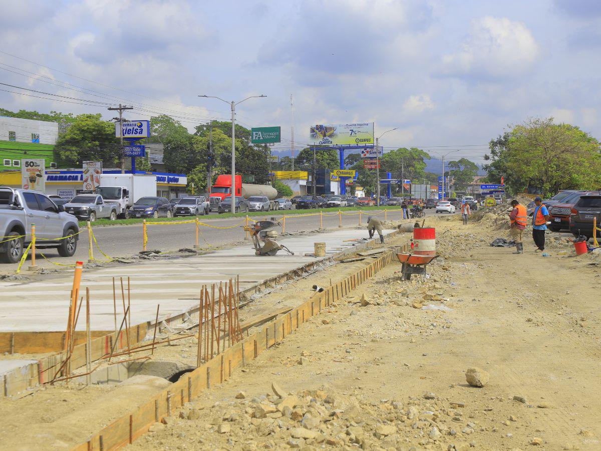 Así avanzan los trabajos en los retornos del bulevar del norte