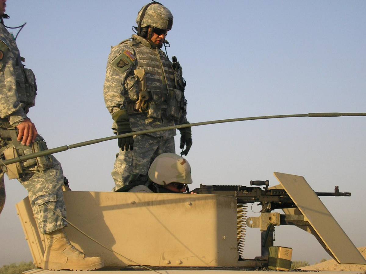 Mendoza durante su servicio en Irak.