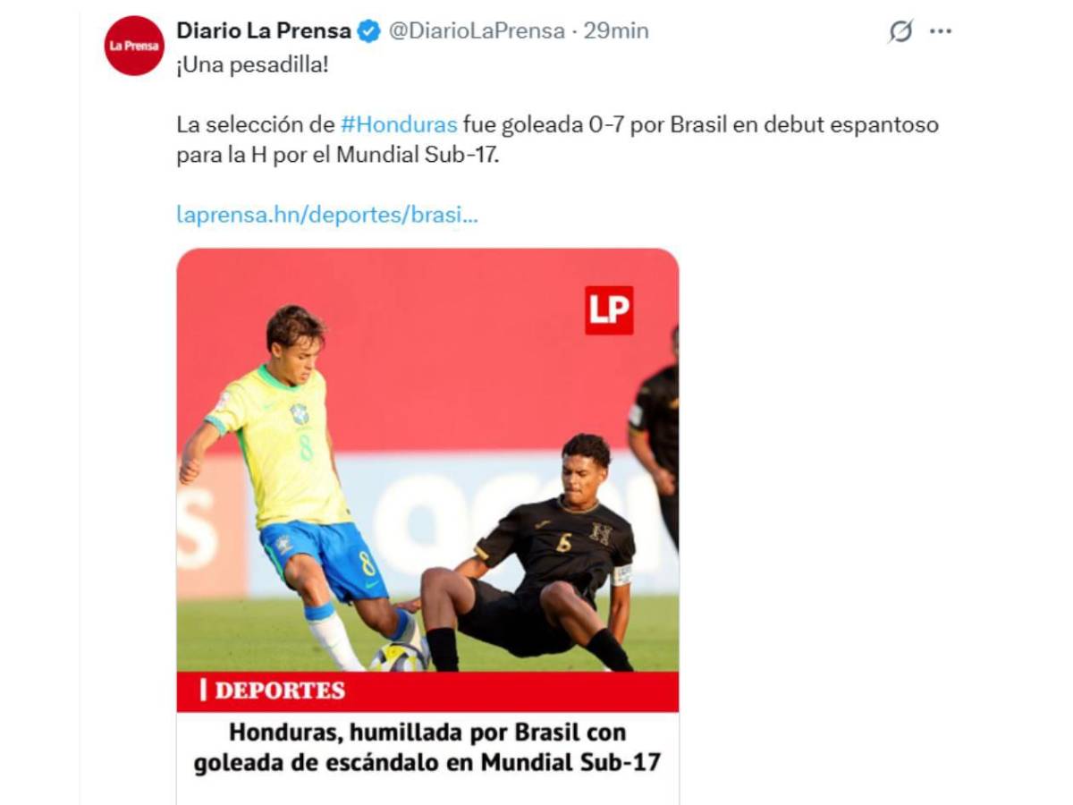 Honduras Mundial Sub-17: Indignación, señalan al culpable, espectador de lujo y mensaje de FIFA