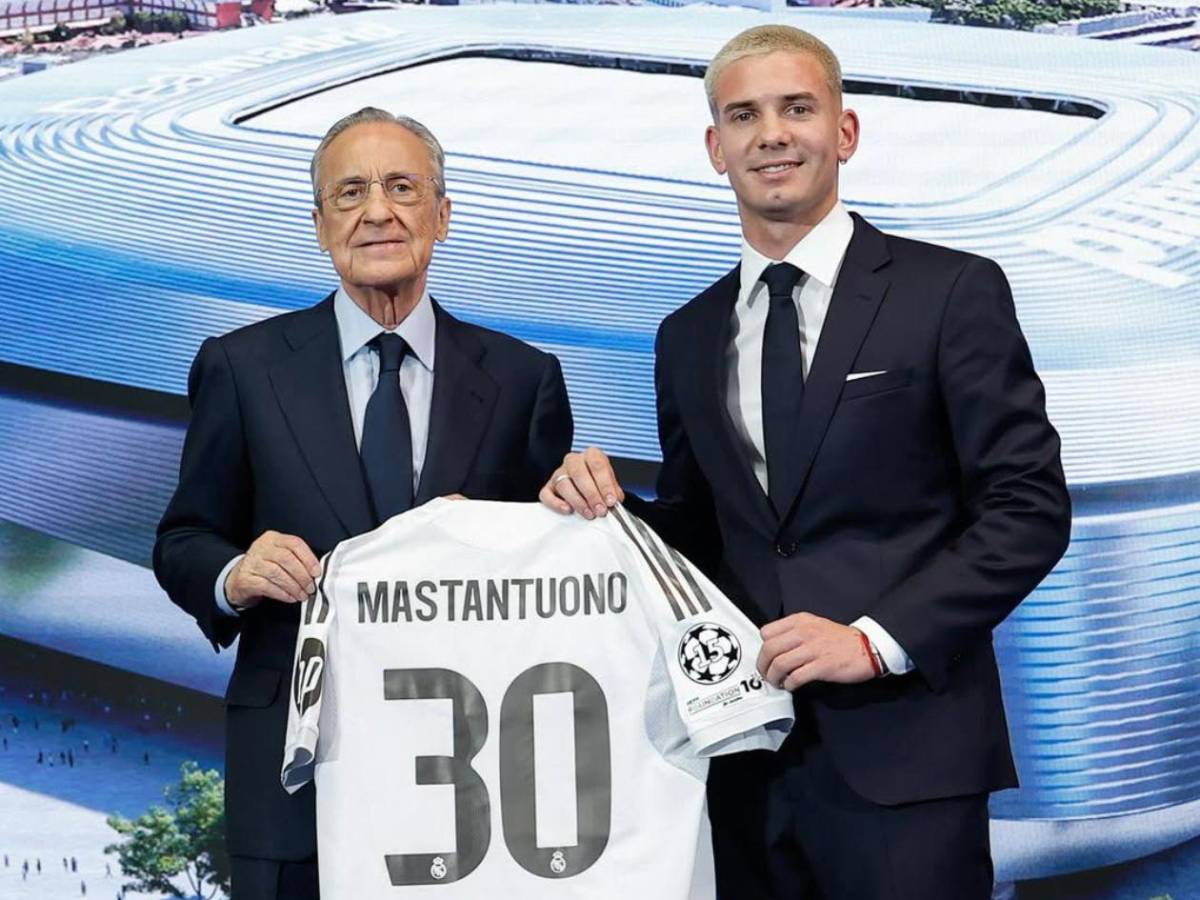 Presentación de Mastantuono, su dorsal y el error que cometió el Real Madrid