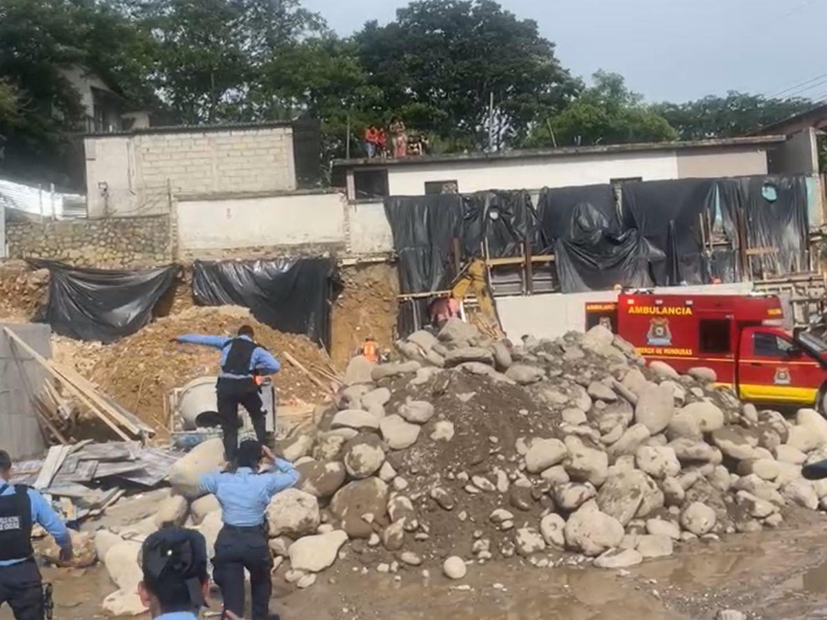 Tres personas quedan soterradas en Gracias, Lempira; confirman muerte de un obrero