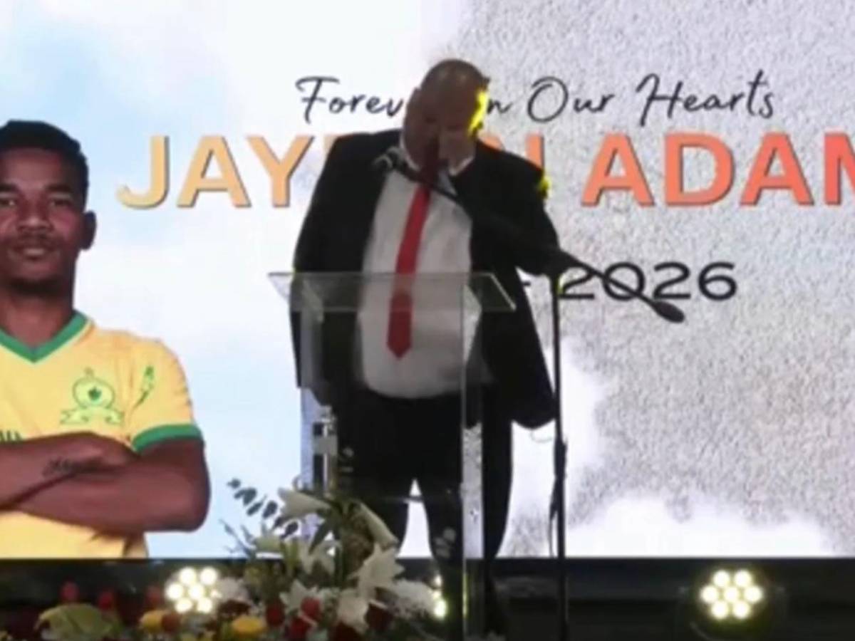 Llanto en funeral de Jayden Adams, fallecido tras el Mundial: triste imagen de mujer e hijo
