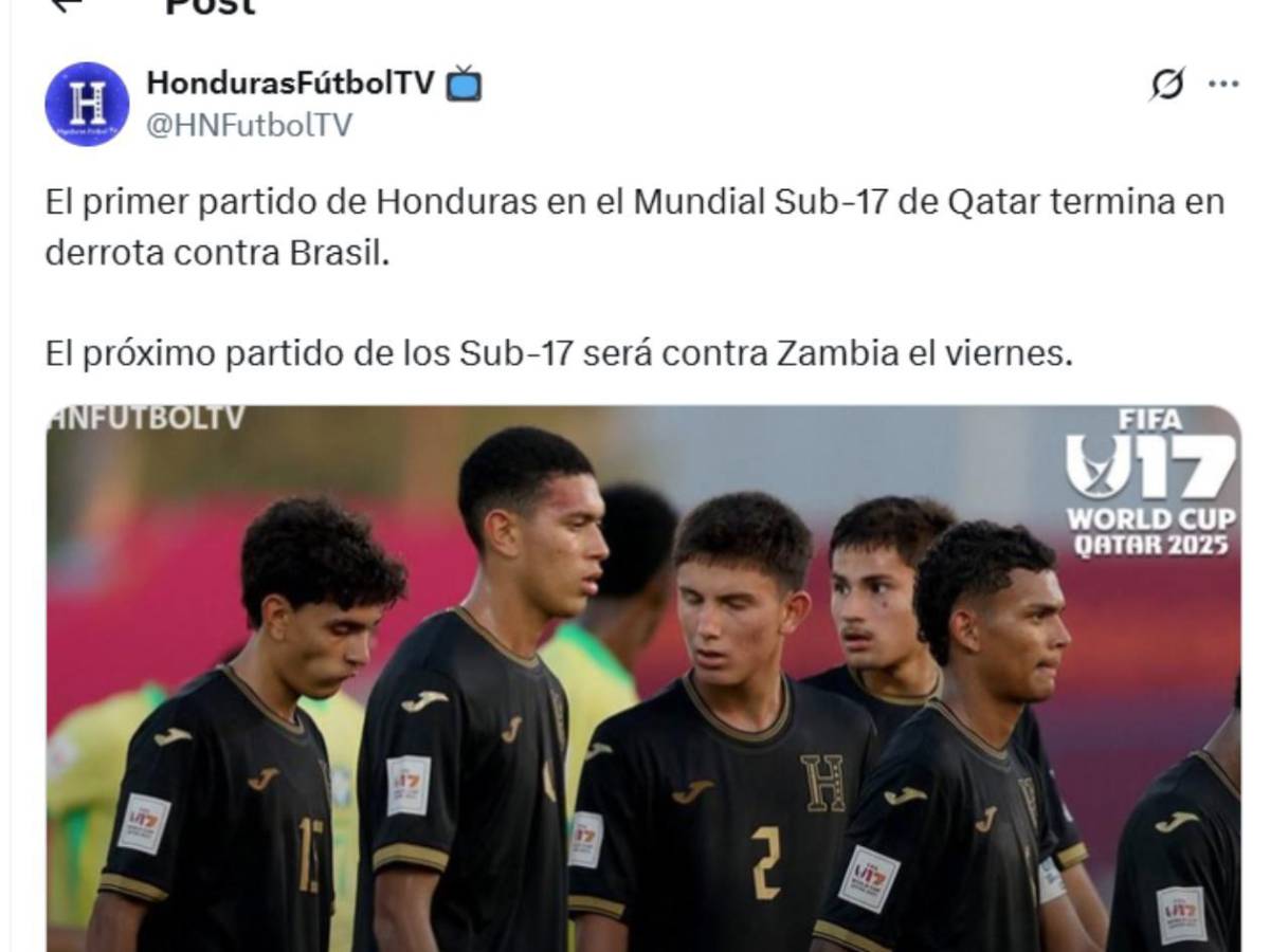 Honduras Mundial Sub-17: Indignación, señalan al culpable, espectador de lujo y mensaje de FIFA