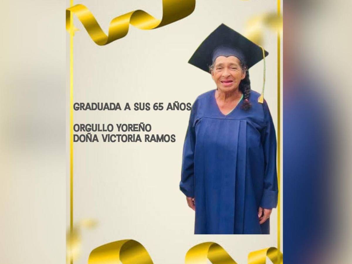 Alegría en Yoro: A sus 65 años, doña Vicky cumple su sueño de graduarse
