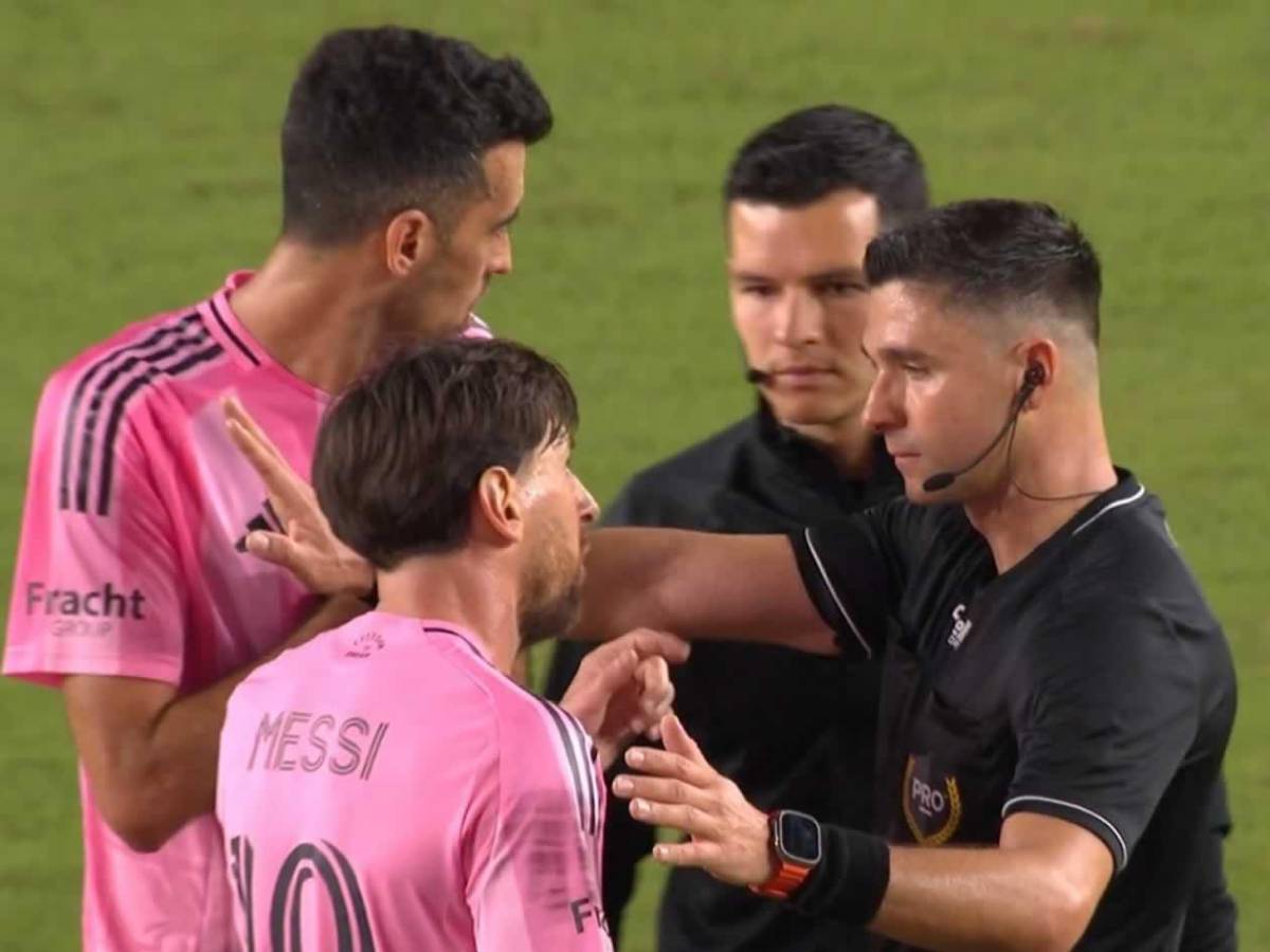 Brutal bronca de Messi al árbitro, lo insultó y festejo a lo Cristiano
