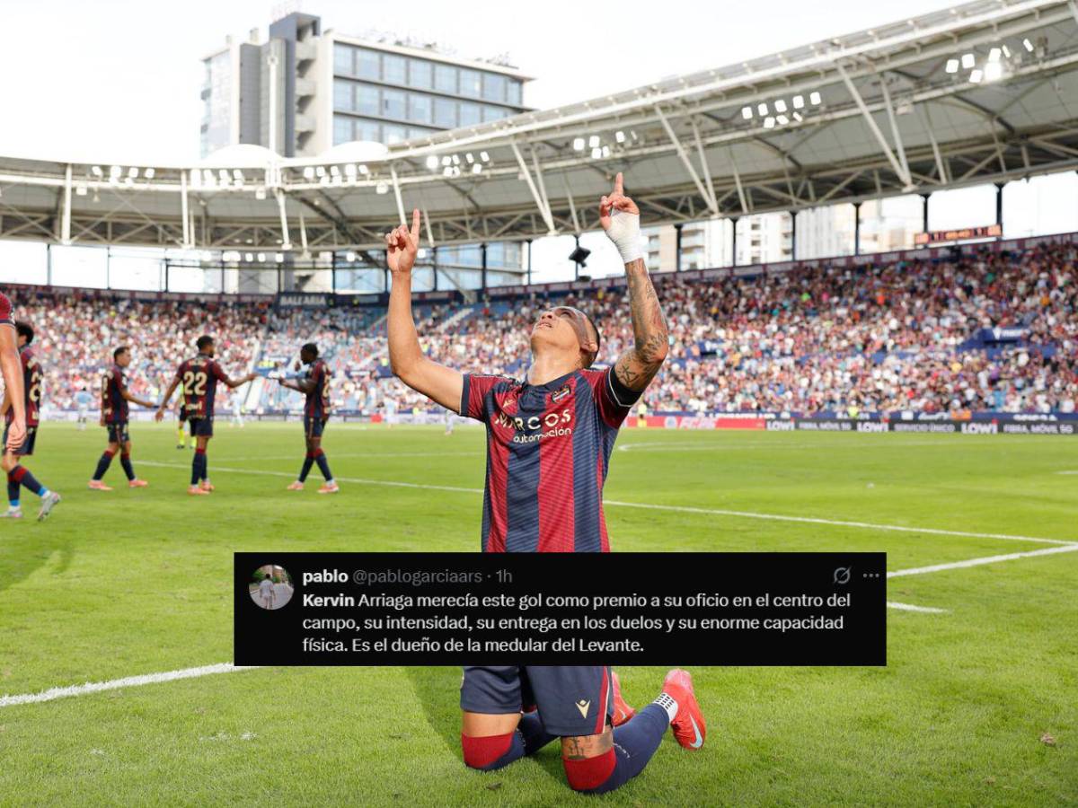 Así reaccionó la prensa al golazo de Kervin Arriaga:  El mejor del Levante