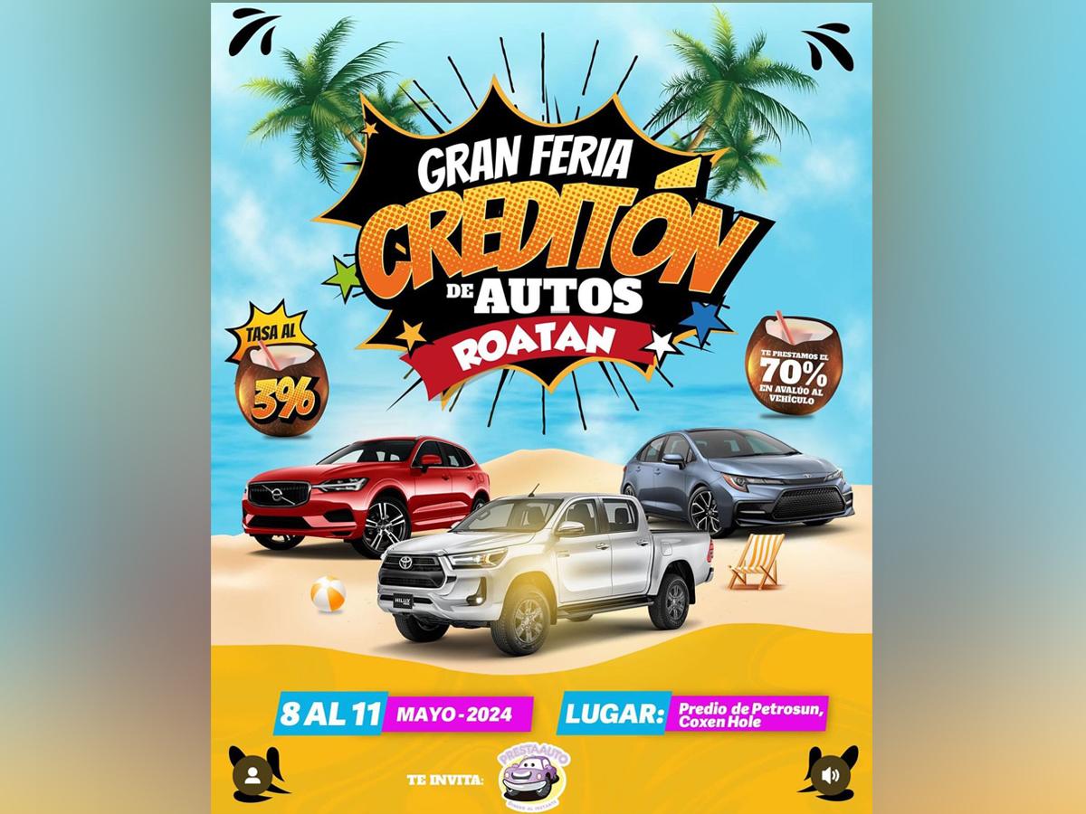 Creditón Roatán 2024, la feria de automóviles más grande de Honduras.