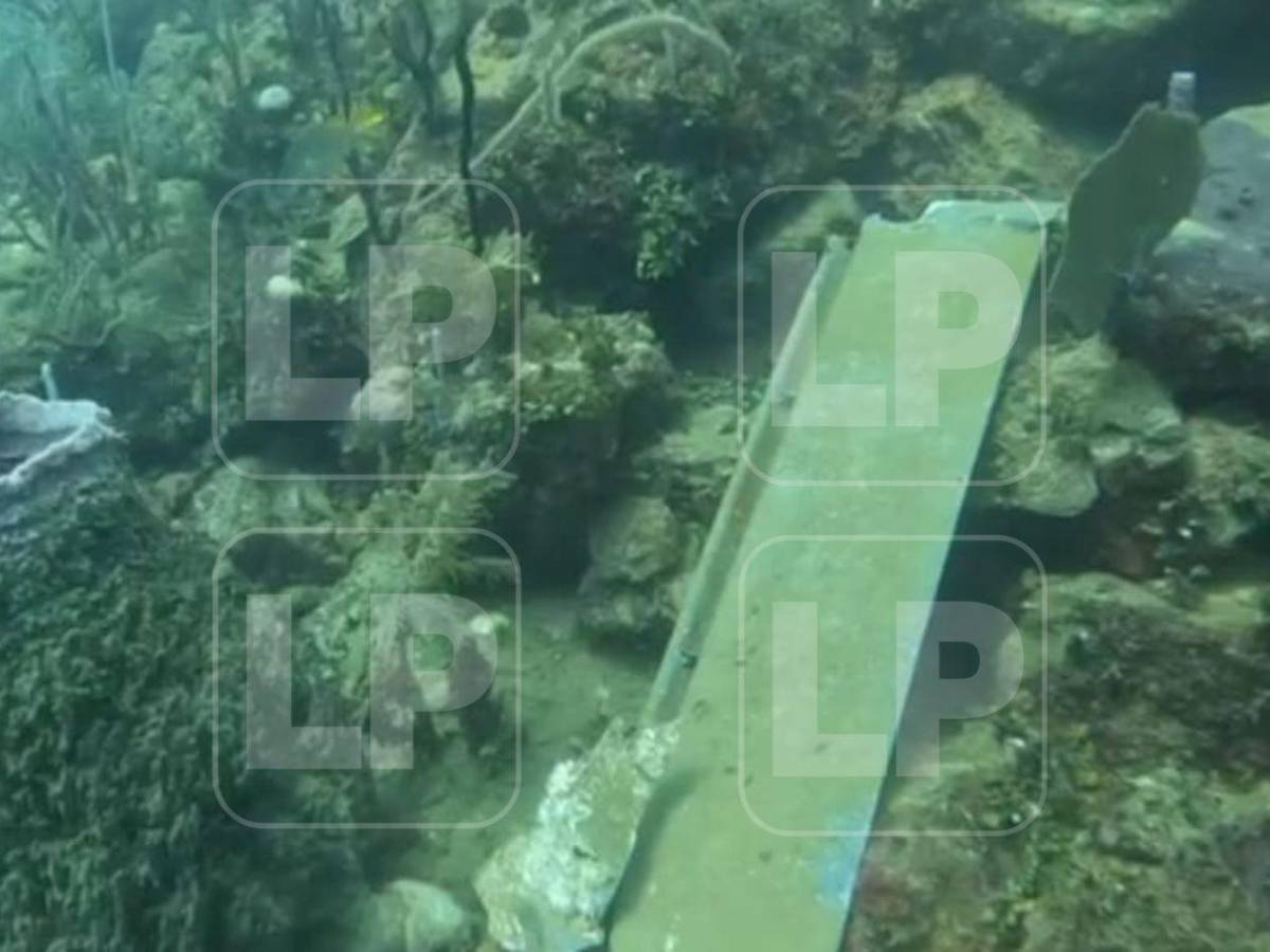 Exclusiva: El avión de Lanhsa bajo el mar tras el accidente en Roatán