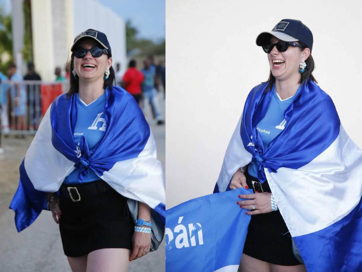 Redondo y su pareja presentes; bella catracha y mundialista en el Haití-Honduras