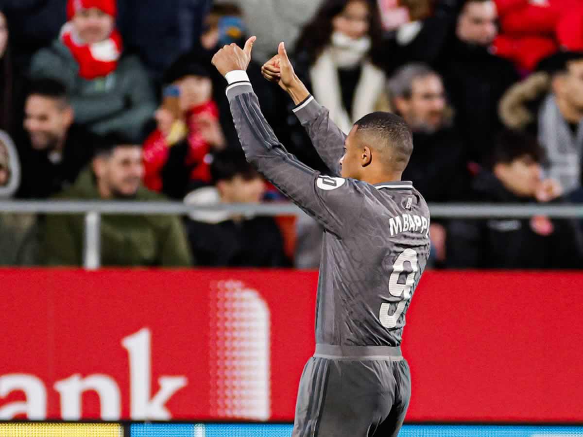Kylian Mbappé marcó el tercer gol del Real Madrid en el triunfo ante el Girona.