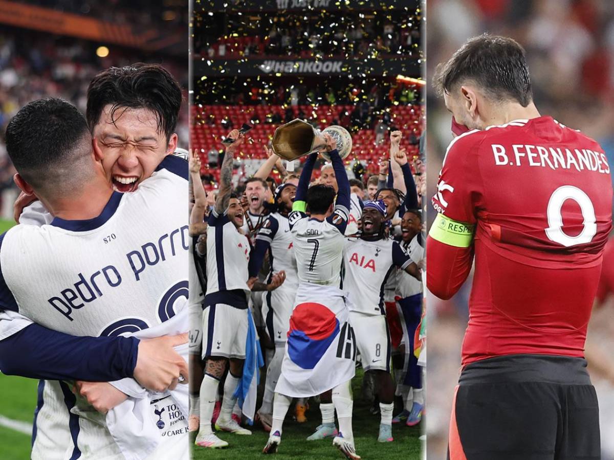 Tottenham celebra la Europa League, llanto de Heung-Min Son y tristeza del United