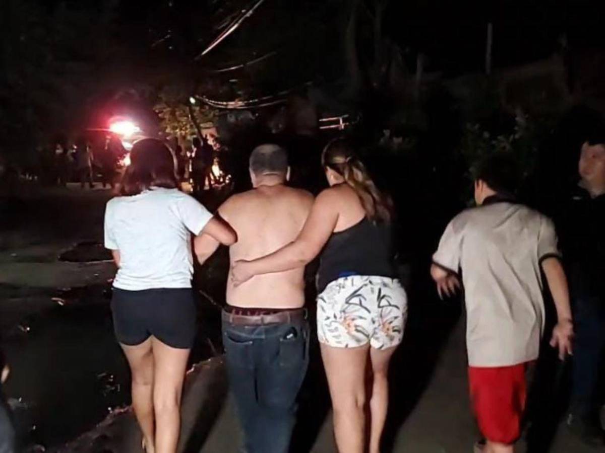 Tragedia en Chamelecón: Las  imágenes de la explosión de pólvora que dejó un muerto y dos heridos