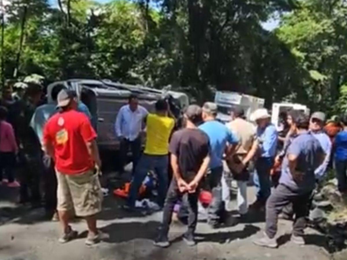 Simpatizantes de Calidonio se accidentan en El Merendón