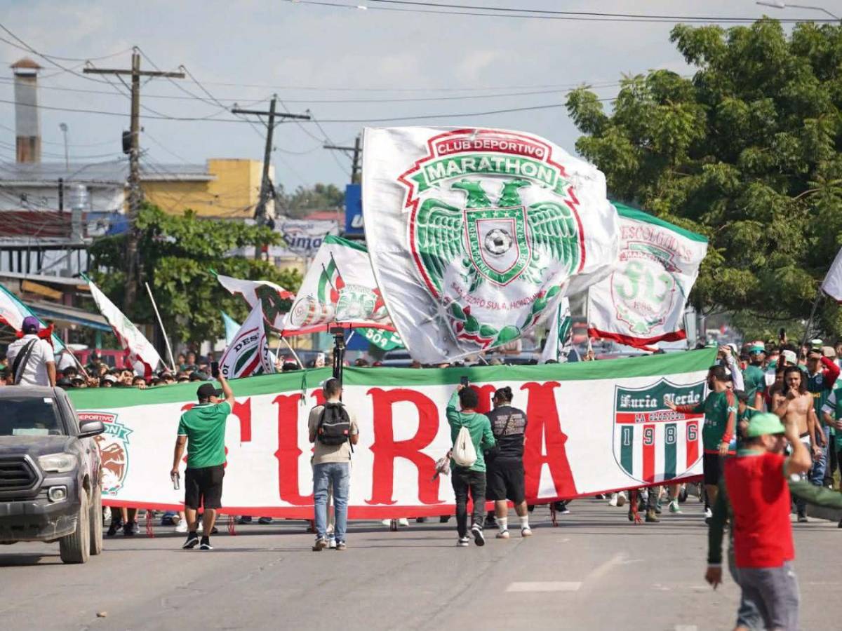 La Furia Verde encendió la previa: ambientazo total antes de la final Marathón - Olimpia