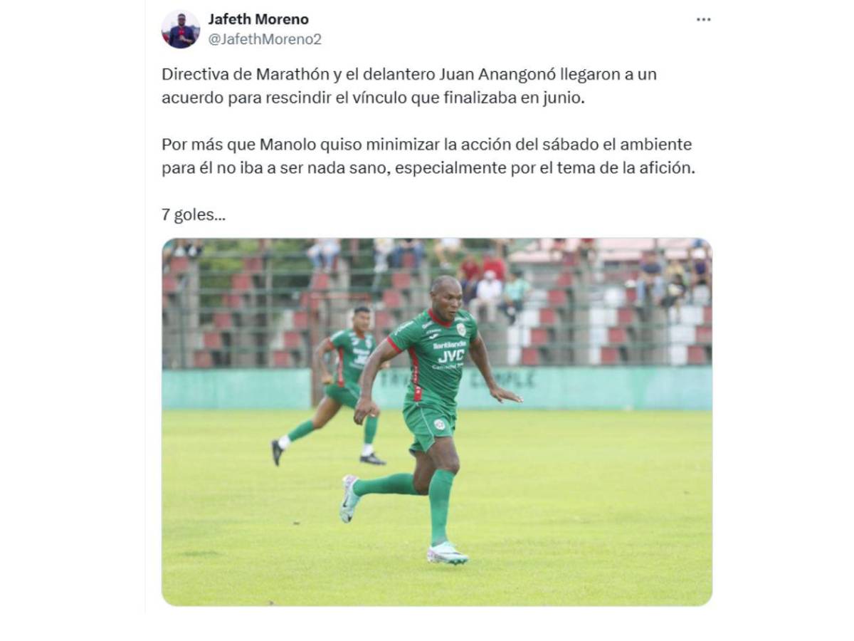 Reacción de la prensa hondureña tras salida de Anangonó del Marathón