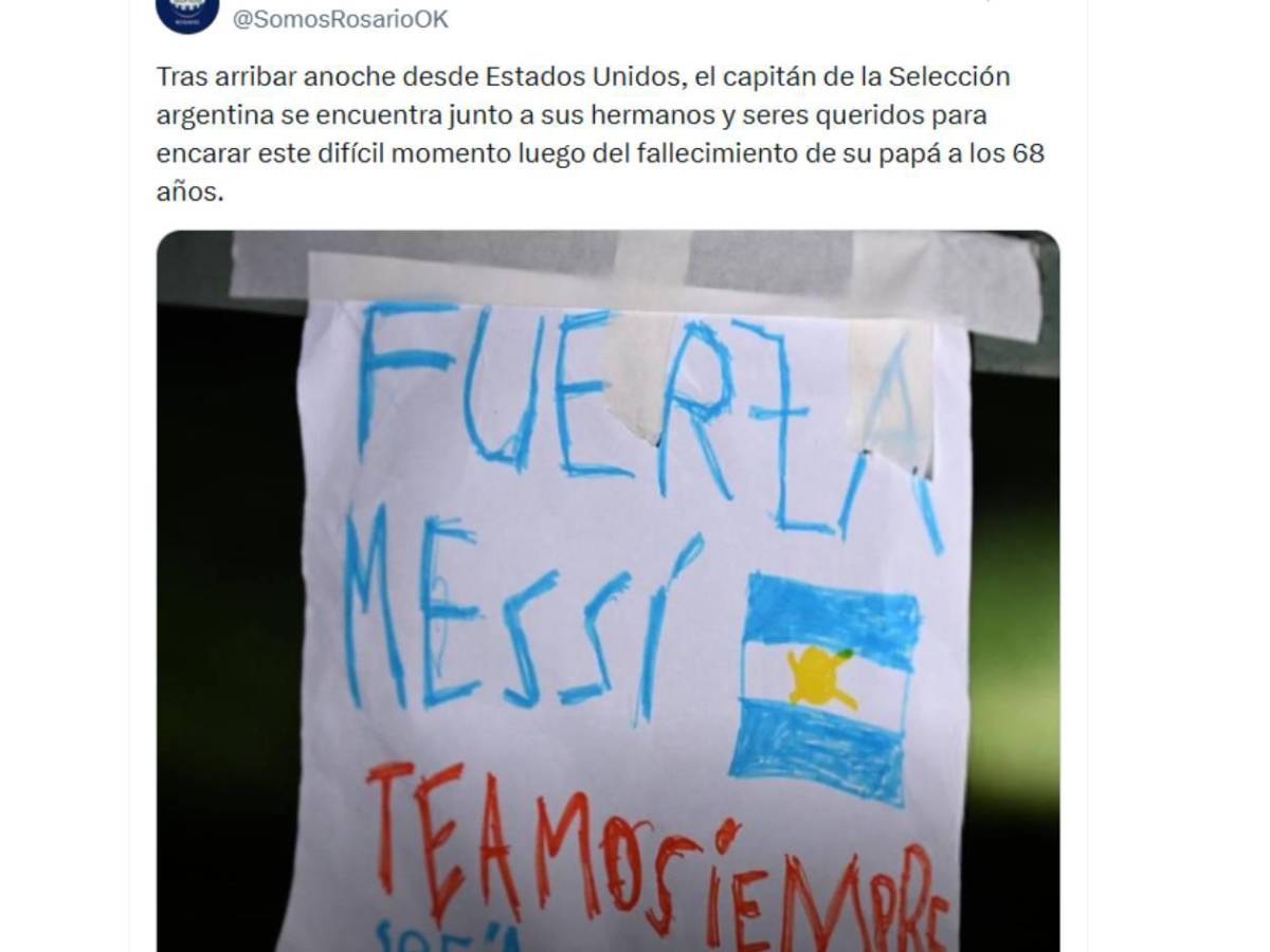 Messi despidió a su padre y recibió una sorpresa: corazón roto del argentino