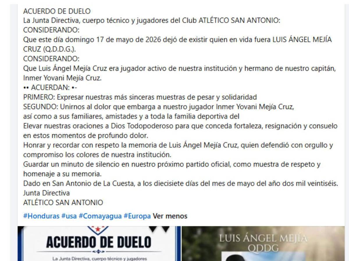 Honduras: Asesinan a futbolista horas después de ganar un campeonato