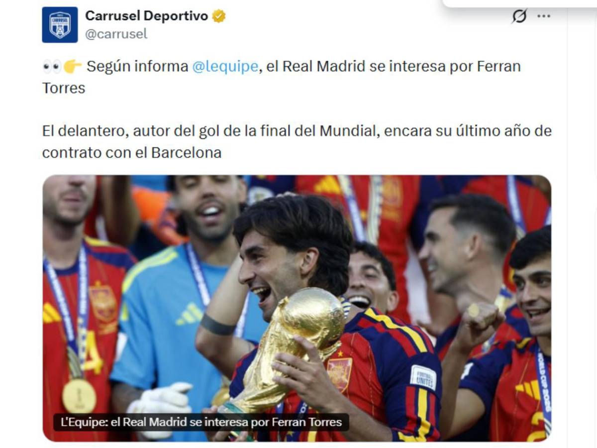 Bomba: Destapan extraña operación Real Madrid - Ferran Torres; Barcelona en vilo