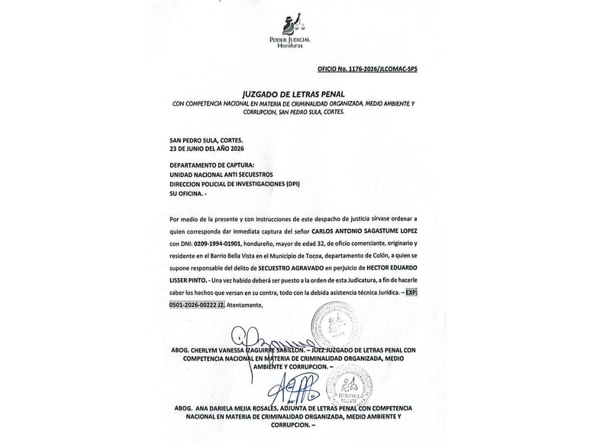 Capturan a “Los Sagastume”, señalados por secuestro del empresario Héctor Lisser  en Tocoa