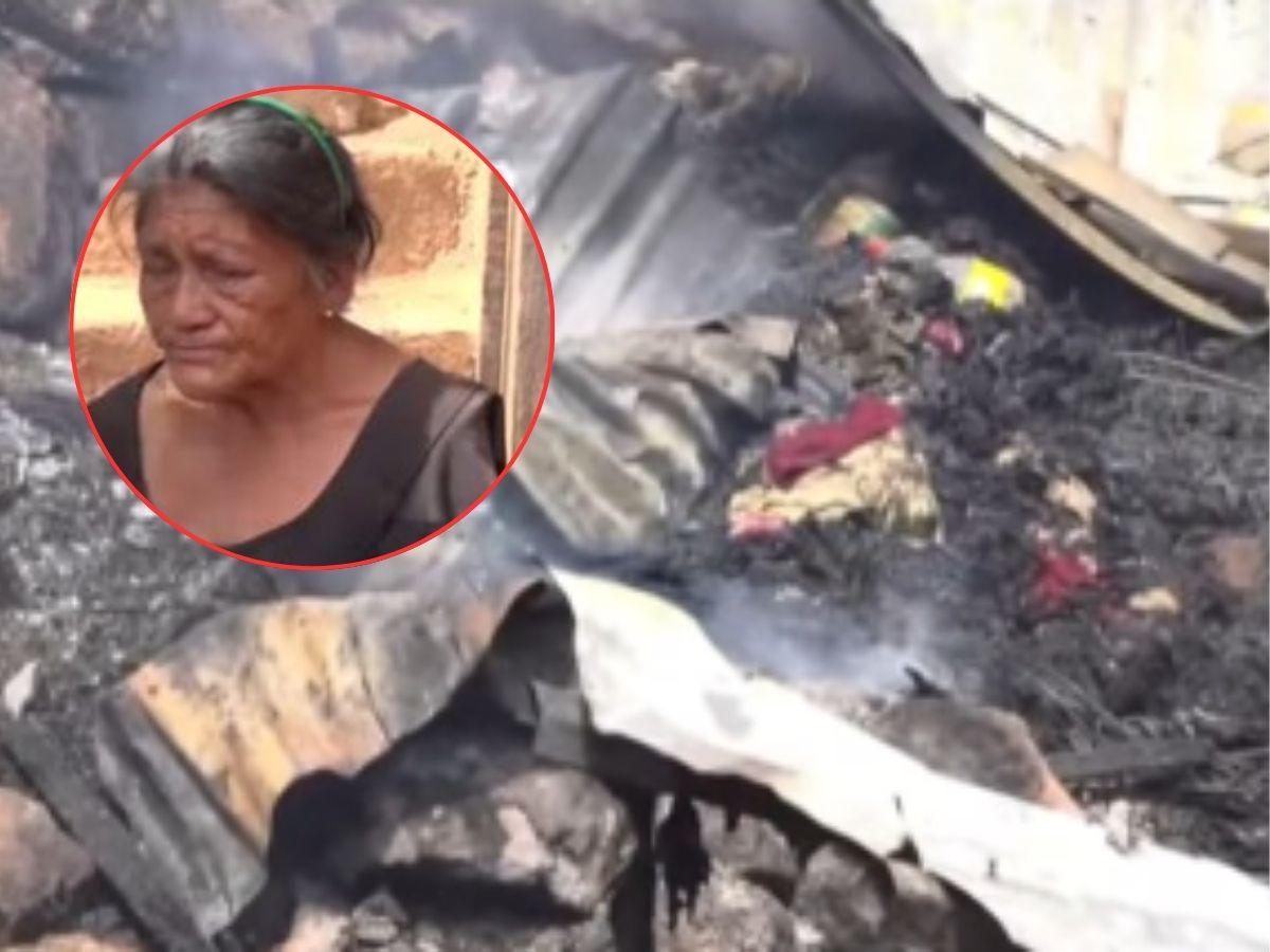 Don Lucas y doña María pierden su hogar tras feroz incendio en Tegucigalpa