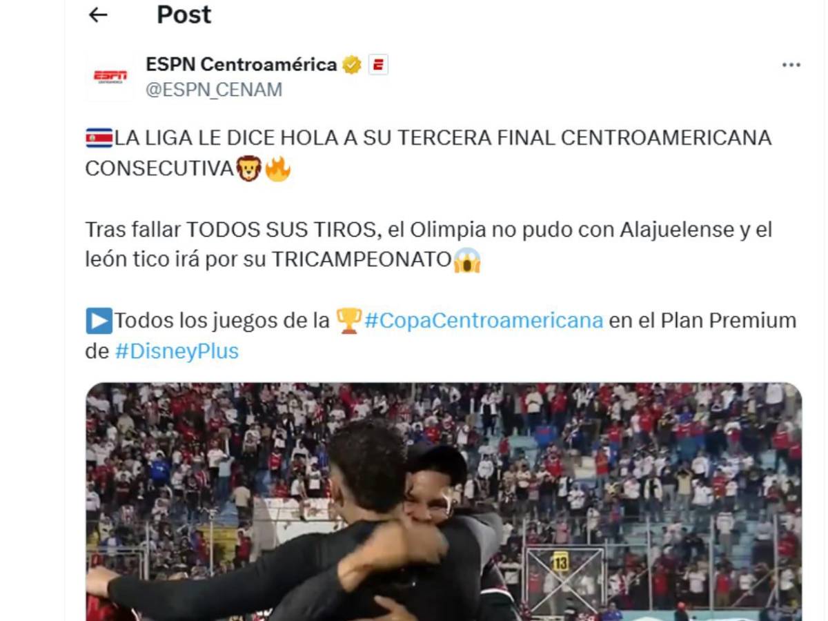 Alajuelense se burla cruelmente del Olimpia e indignación en Honduras