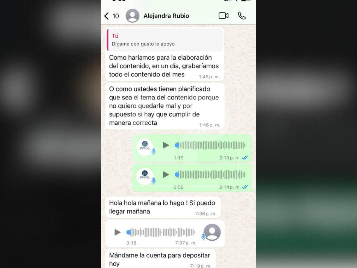 Chats, documentos y amenazas: La polémica de Alejandra Rubio con agente inmobiliaria